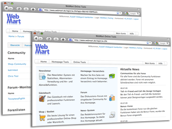 WebMart Homepage Tools